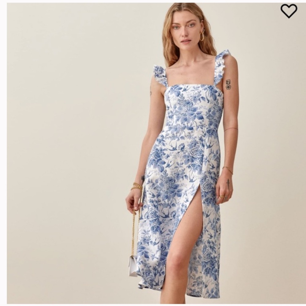 Reformation Spaulding Linen Dress